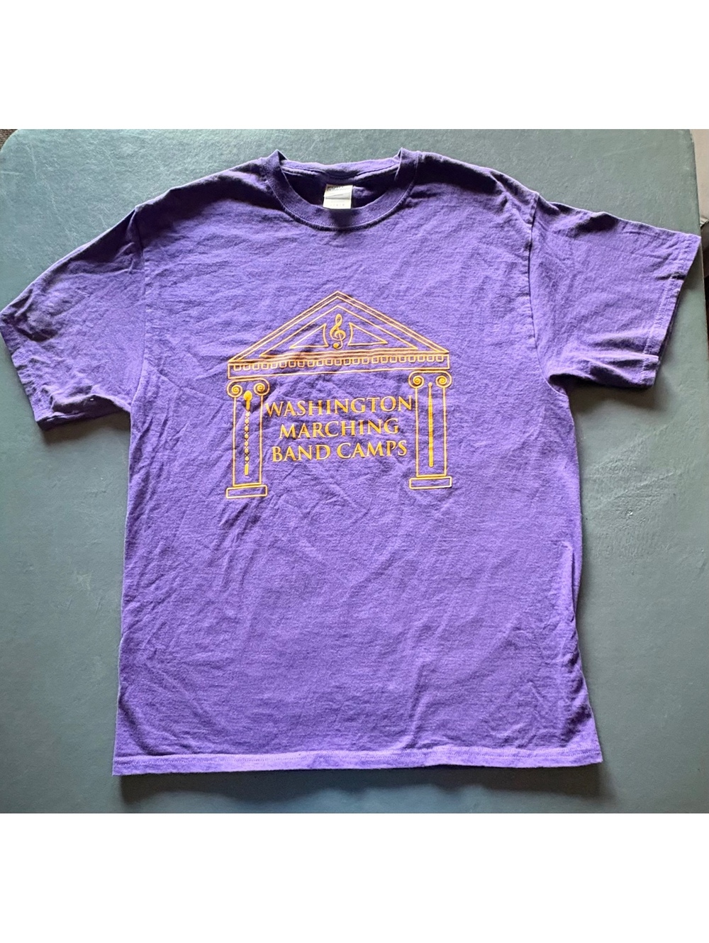 Washington Marching Band Camps T-Shirt Men’s L Purple Gold Port & Company